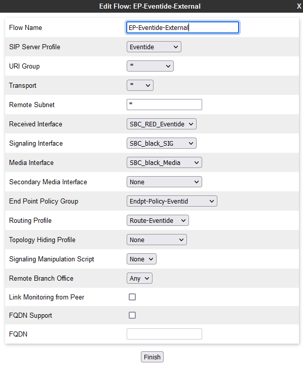 End Point Policy Flows
