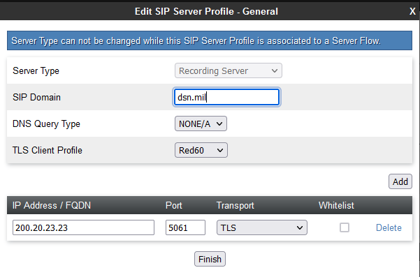 Add SIP Server