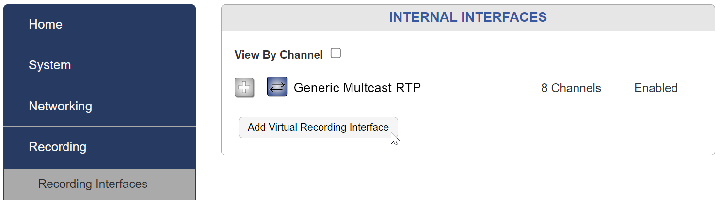 Add Virtual Recording Interface