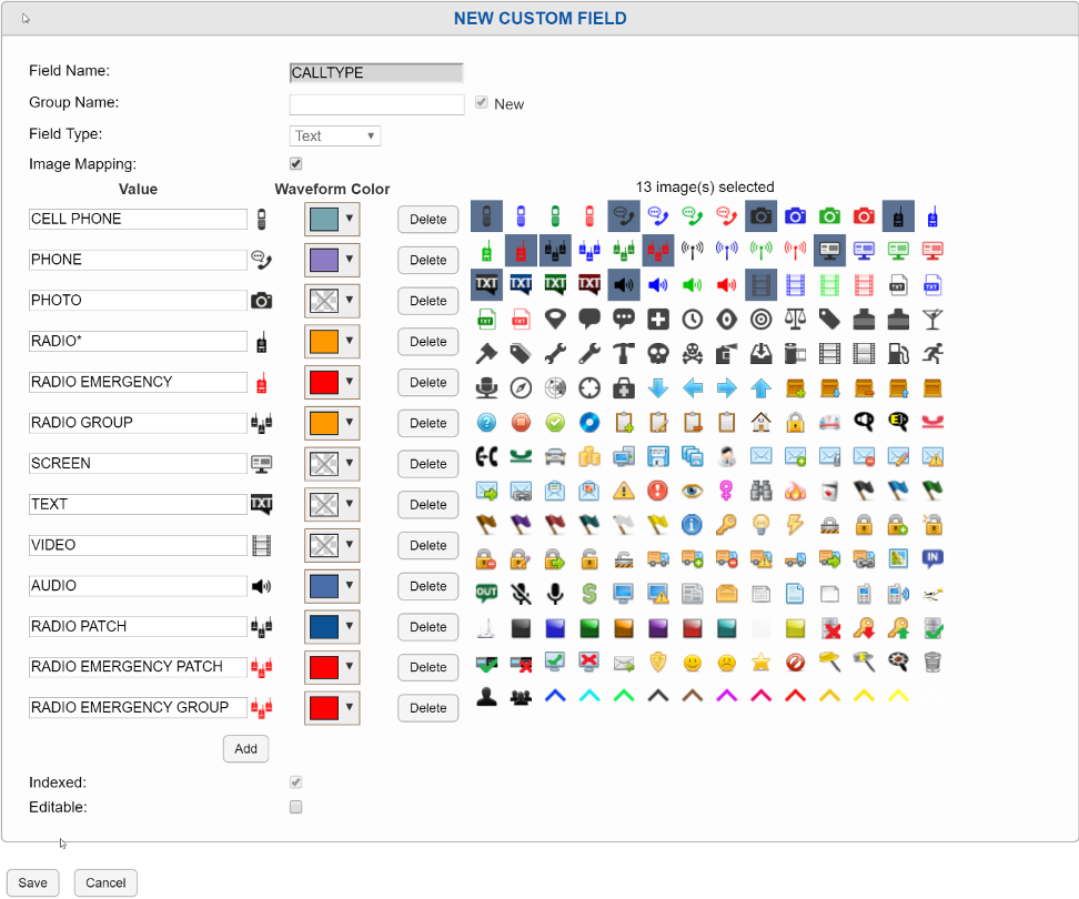 Calltype Field Configuration