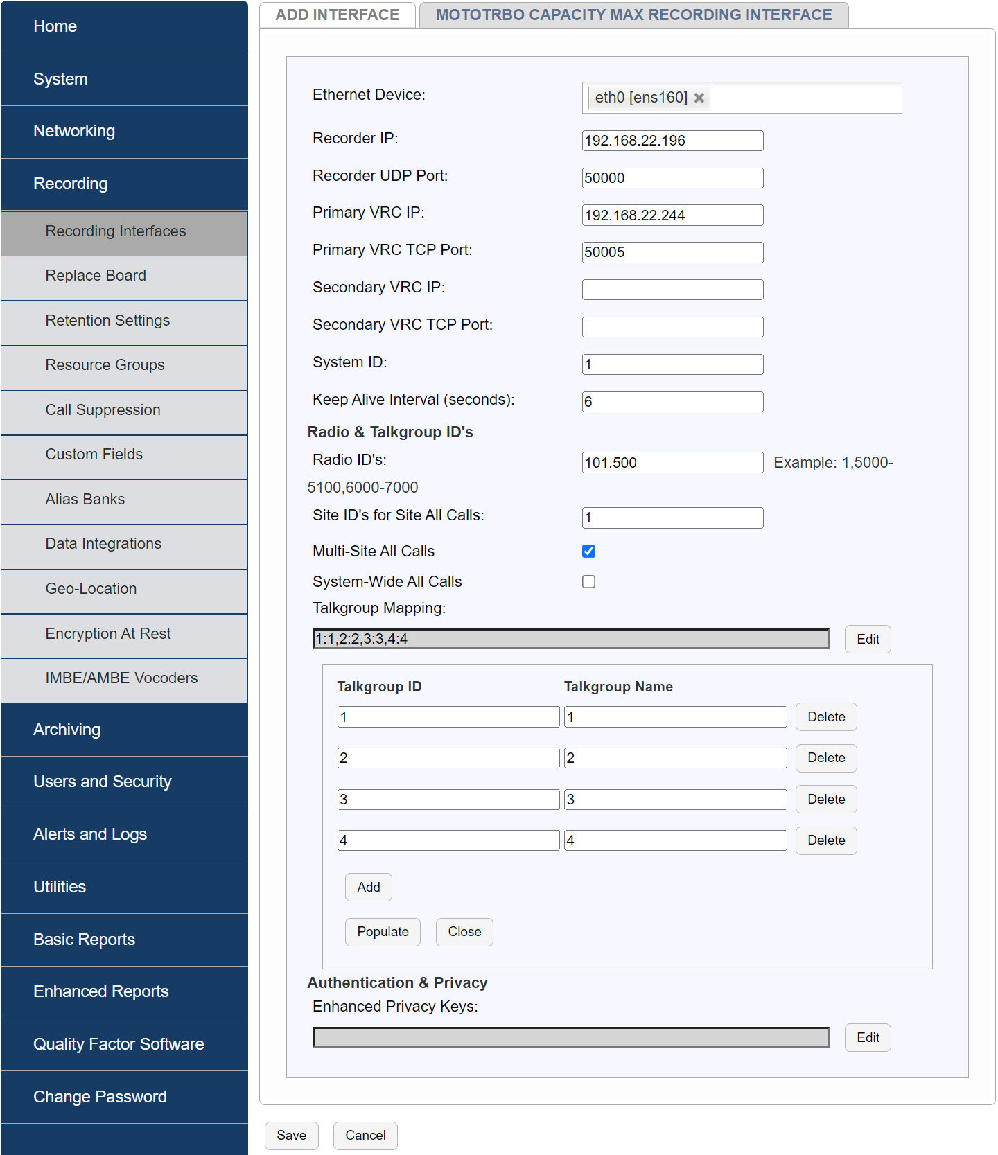 Template Configuration