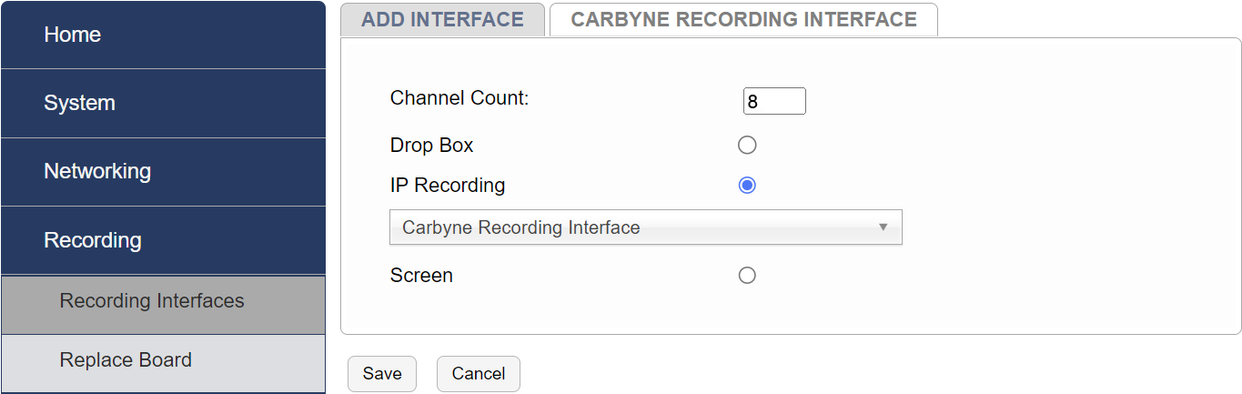 Select Channels and Template