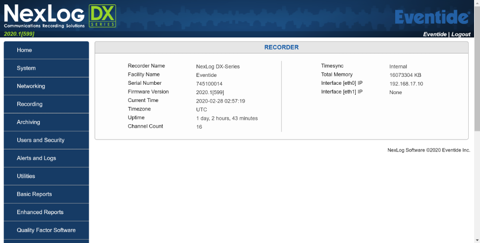 Configuration Manager Home Screen