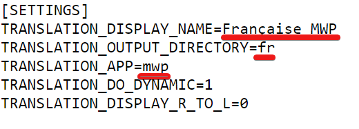 Translation Settings