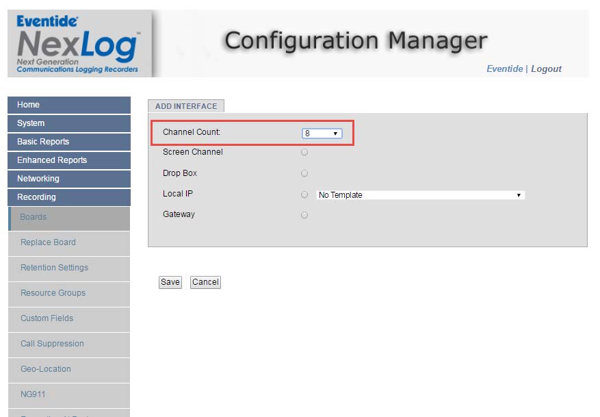 Select IP Channel Count