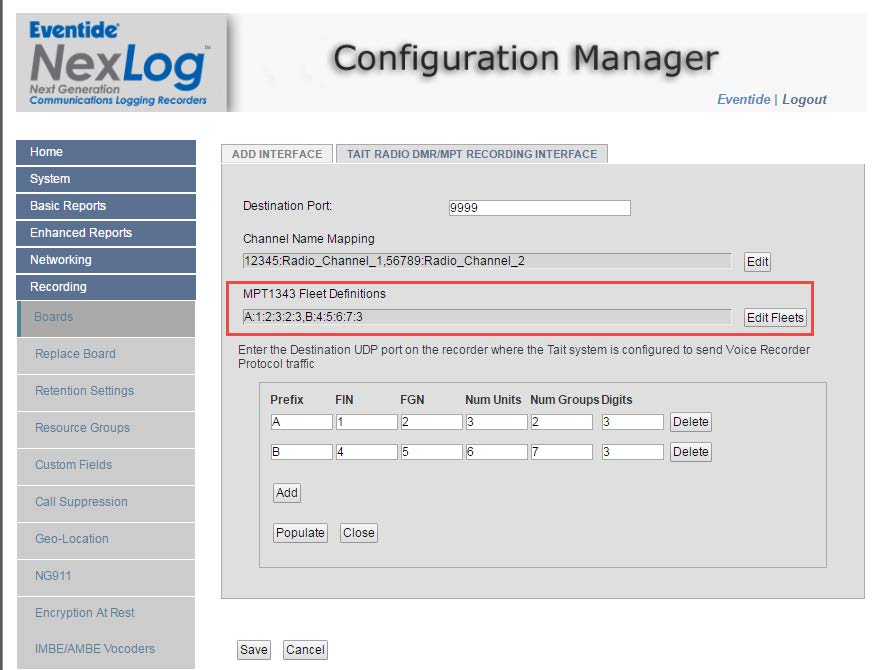 MPT1343 Fleet Definitions
