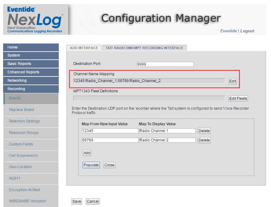 Channel Name Mapping