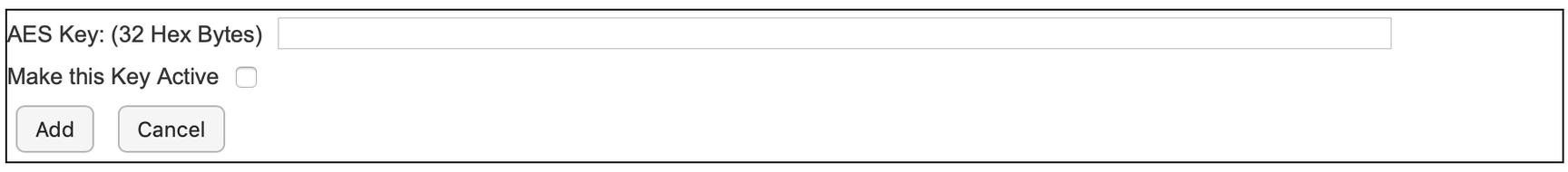 Adding an Encryption Key