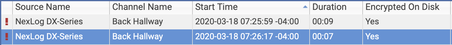 Encrypted Recording Unavailable