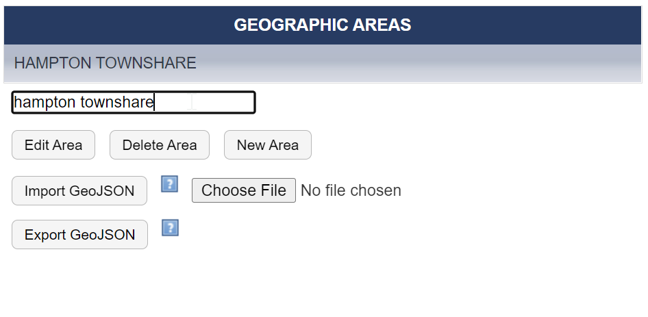 Geographic Area Export