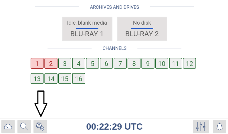 |FPName| Info Screen (with arrow pointing to Setup button)