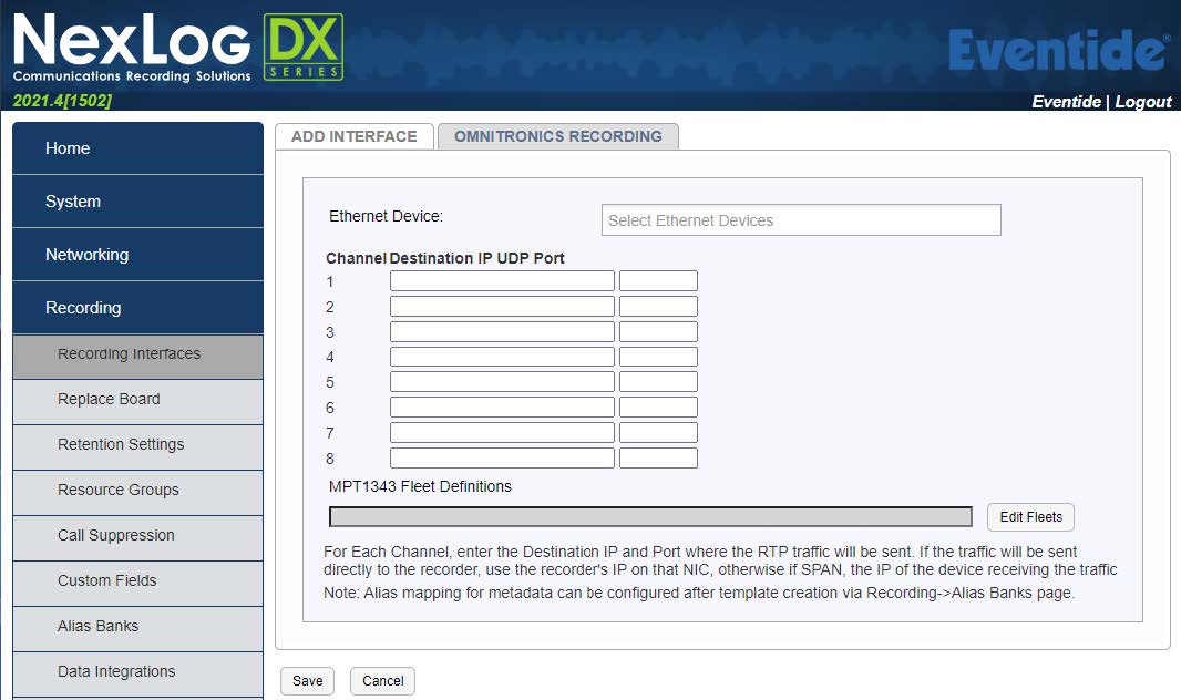Template Field Details