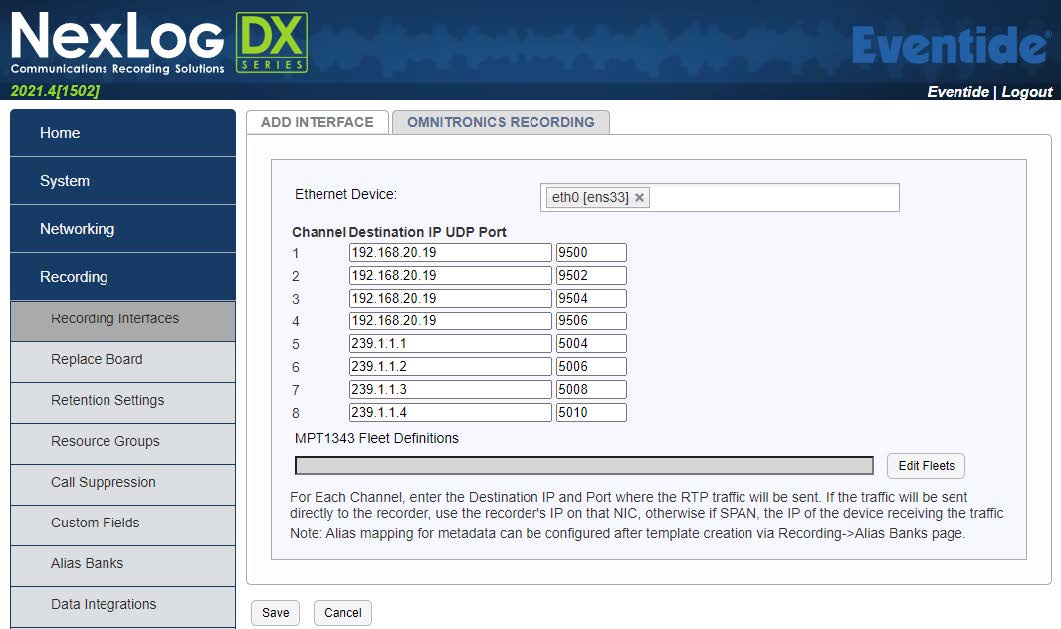 Template Field Details