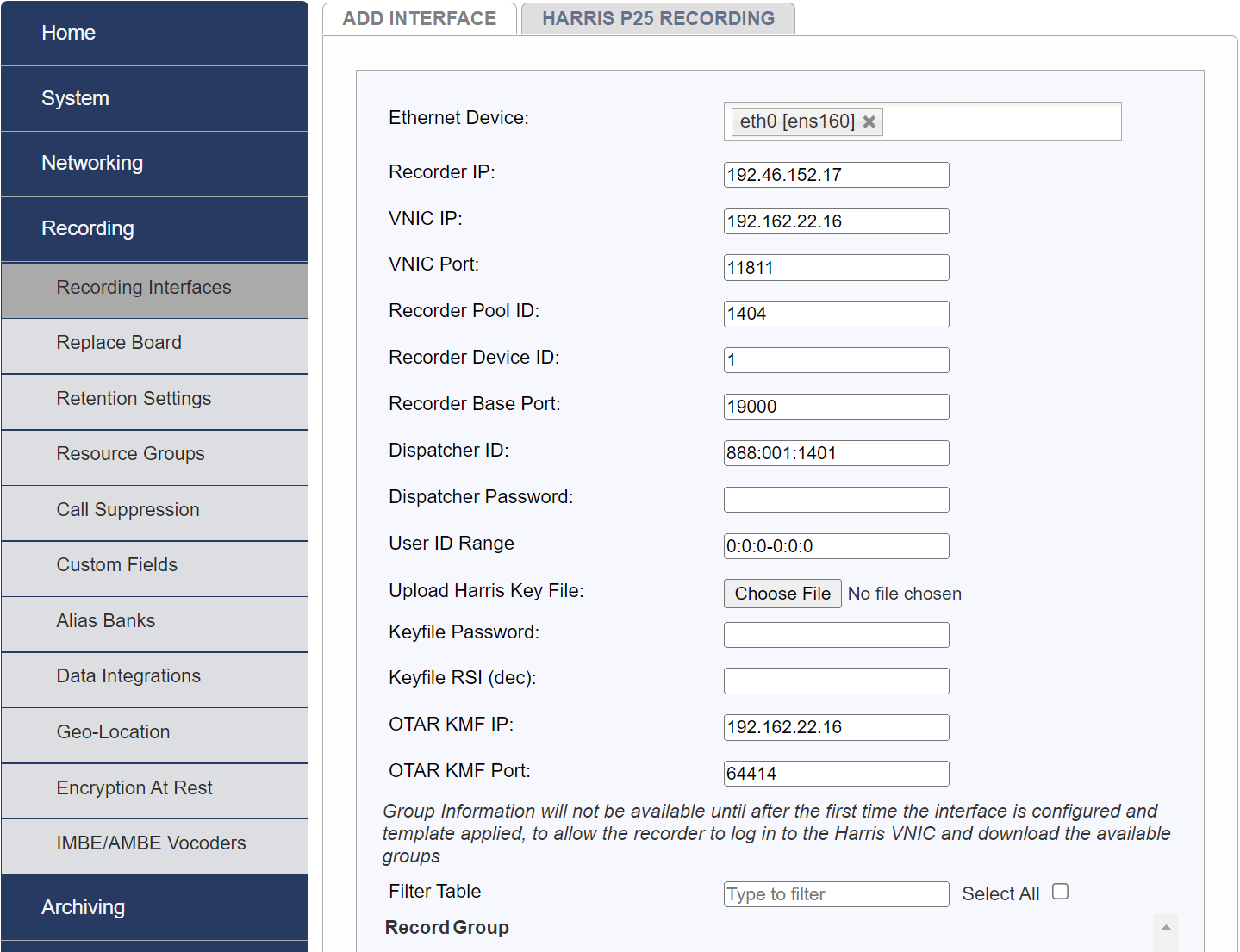 Template Field Details