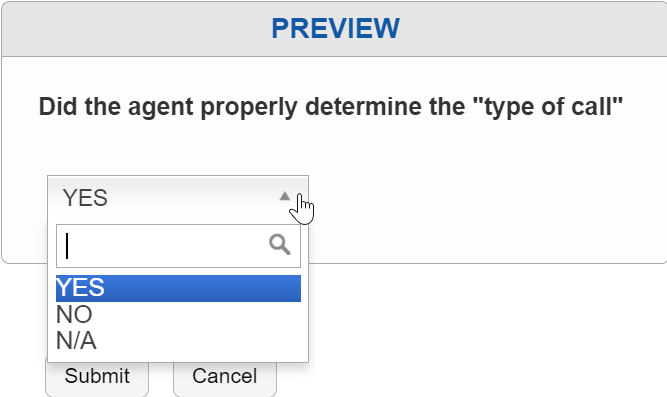 Quality Factor List Box Enabled