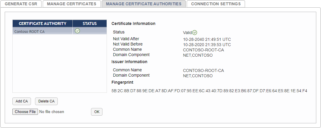 Manage Certificate Authorities