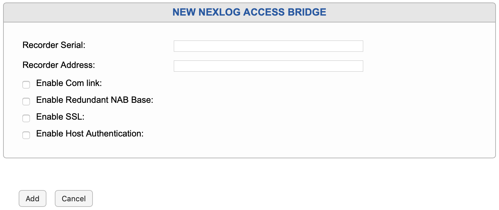 New NexLog Access Bridge