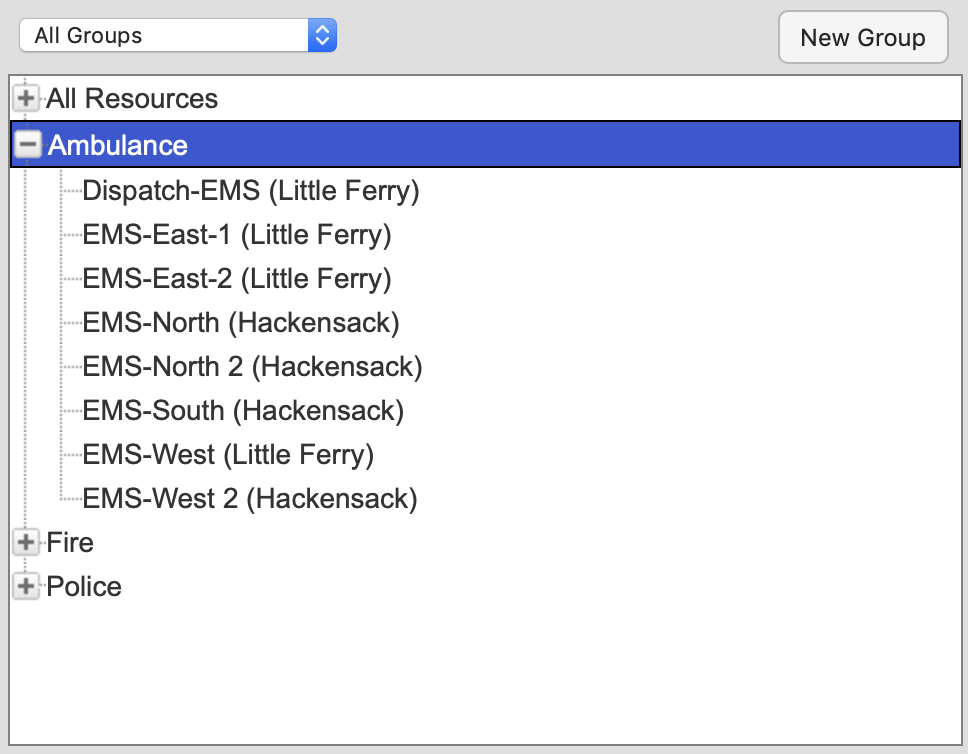 Resource Group Including Resources from Multiple Recorders