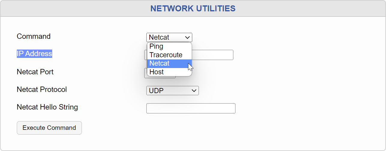Network Utilities