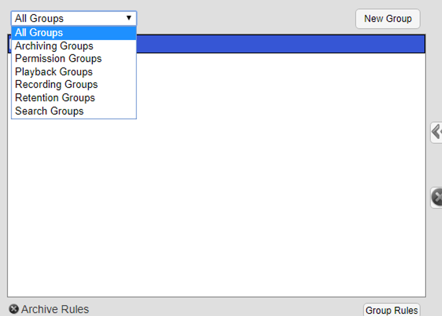 Resource Group Rules Menu