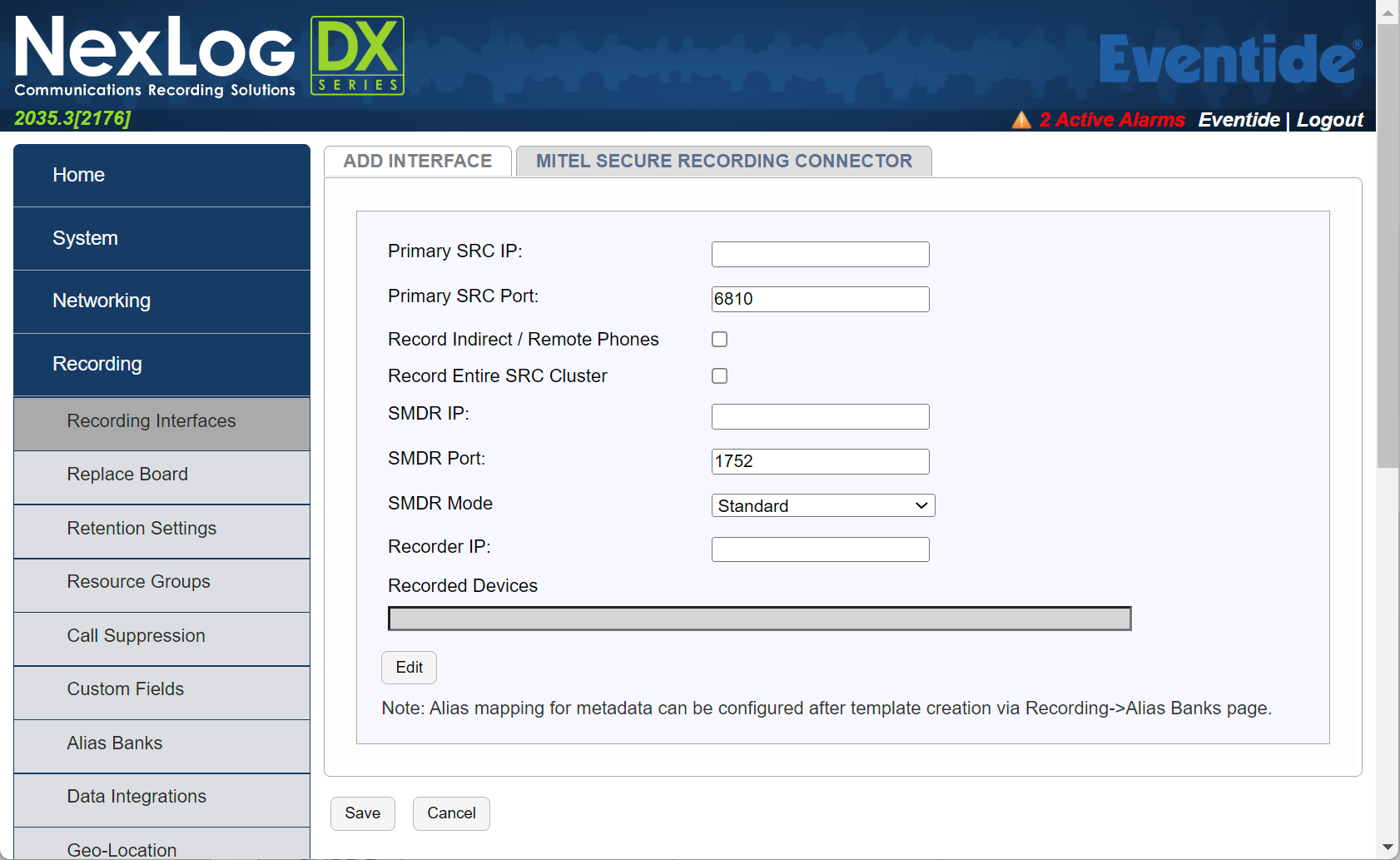 Secure Recording Connector