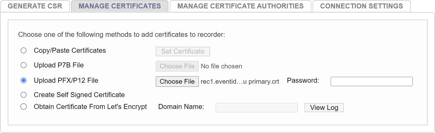 PFX/P12 Password Prompt