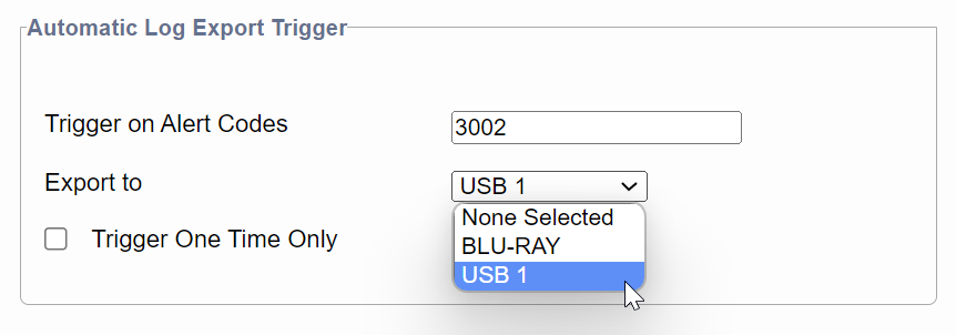Automatic Log Export Trigger