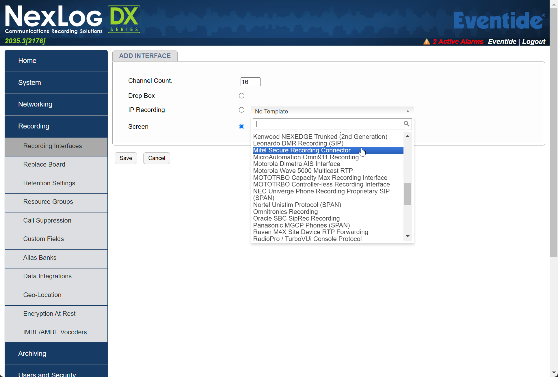 VOIP Channel Configuration